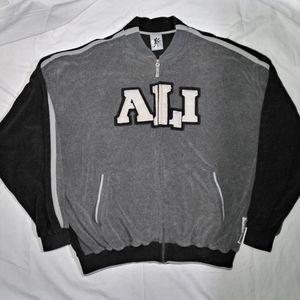 Y2K Vintage Rare Platinum FUBU Muhammad Ali Track Suit Sweater Jacket Mens 3XL